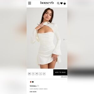House of CB Ivory Toira Dress NWOT